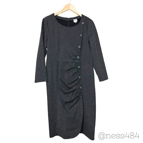 Armani Collezioni Button Detail Knit Designer Dress Size 14 - Picture 1 of 6